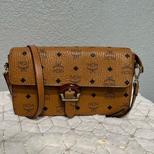 MCM Tan Logo‎ Crossbody Bag